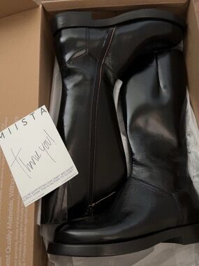 Miista Black Dreda Tall Boots - black leather